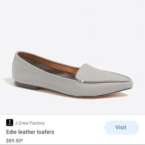 Jcrew Edie leather flat - grey
